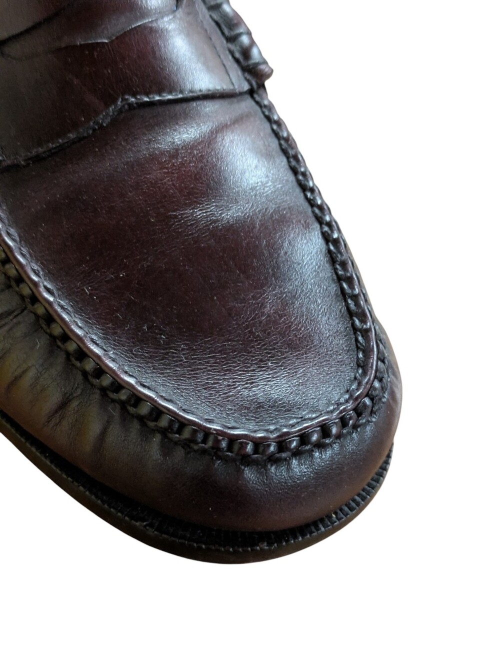 Cole Haan Brown Burgundy Penny Loafers Men's Size 13 - Picture 5 of 11